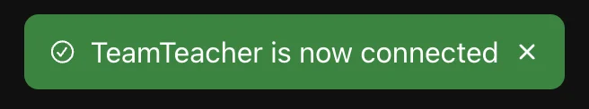TeamTeacher connected successfully